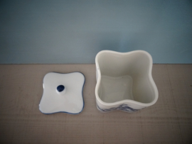 Dekselpotje Porselein - blauw wit - Chinees - VERKOCHT