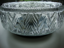 Vintage glazen plafonniere - VERKOCHT