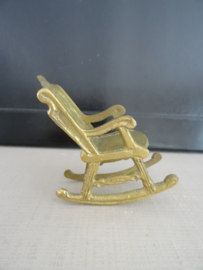 Miniatuur schommelstoel - koper of messing - VERKOCHT