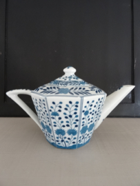 Theepotje blauw/wit - VERKOCHT