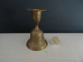 Kandelaar - tafelbel - koper of messing - VERKOCHT