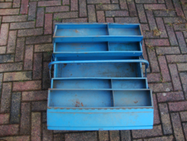 Blauwe metalen gereedschapskist - VERKOCHT