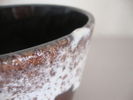 Vintage bloempot bruin - lava - VERKOCHT