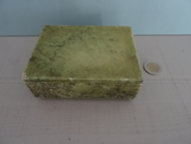 Natuurstenen doosje - groen - vintage - VERKOCHT