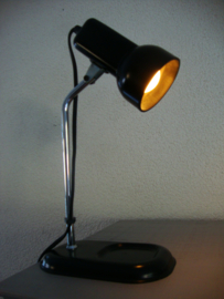 Vintage bureaulampje - Vrielamp - zwart - VERKOCHT