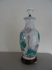 Lampvoet - Chinees - bloemen - vintage - VERKOCHT