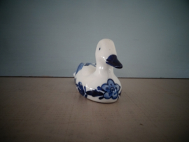 Beeldje eend - Delfts blauw - handpainted - VERKOCHT