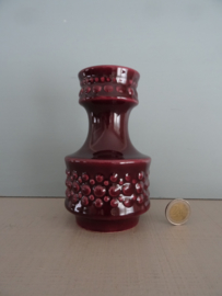Vintage vaasje - donkerrood/paars - wijnrood - VERKOCHT