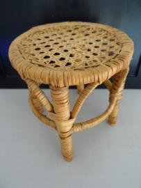 Vintage (planten)krukje - rotan - VERKOCHT