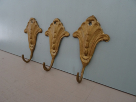 Set van 3 kleine wandhaken - koper of messing - VERKOCHT