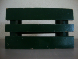 Oud groen krukje - VERKOCHT