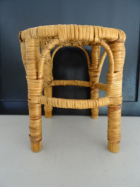 Vintage (planten)krukje - rotan - VERKOCHT