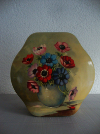 Oud Engels blik trommel bloemen - Container- made in England - VERKOCHT