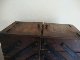 Grote houten naaikist - VERKOCHT