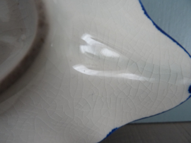 Schaaltje Delfts blauw - in de vorm van een blad - VERKOCHT