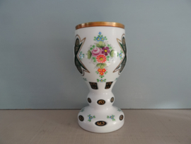 Glas Uberfang - overlay glas - Boheems - groen - VERKOCHT