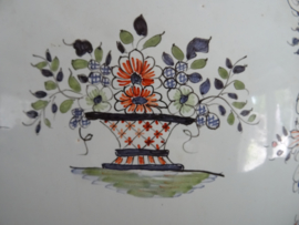 Vaas - lichtblauw met bloemetjes - VERKOCHT