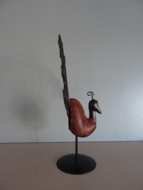 Pauw - decoratief - hout en metaal - VERKOCHT