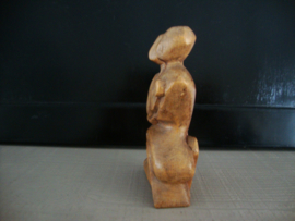 Houten beeldje - familie - VERKOCHT