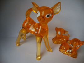 Beeldje kunststof hertjes - Lucite Fawn - VERKOCHT