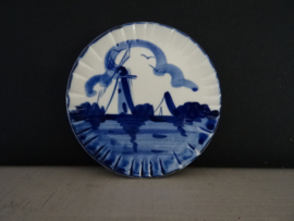 Klein wandbordje - schoteltje - Delfts blauw - Handpainted - VERKOCHT
