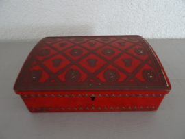 Trommel - blik - rood - VERKOCHT