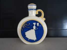 Aardewerk vaasje Delfts blauw/geel- VERKOCHT