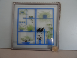 Raamhanger - katten - Coos Storm - glas in lood - VERKOCHT