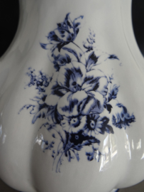 Lampetstel JL keramiek - blauw/wit  - bloemen - VERKOCHT
