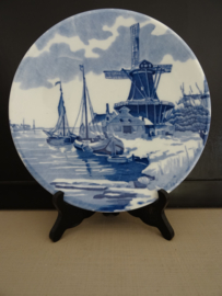 Delfts blauw wandbord - Hollands - VERKOCHT