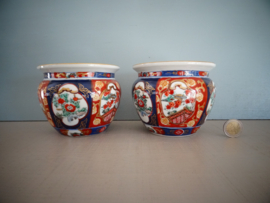 Imari bloempotjes - Set van 2 - VERKOCHT