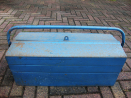 Blauwe metalen gereedschapskist - VERKOCHT