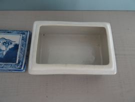 Chinees dekseldoosje - blauw/wit - VERKOCHT