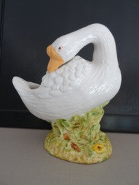 Bloempotje gans -  vintage - VERKOCHT