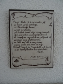 Tegel gebed - Het onze Vader - VERKOCHT