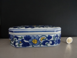 Schaaltje - Dekselschaaltje - blauw/wit/geel - VERKOCHT