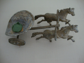 Koperen paard en wagen - VERKOCHT