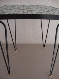 Vintage retro bijzettafeltje mozaiek - hairpin - VERKOCHT