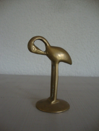 Koperen vogel/flamingo - VERKOCHT