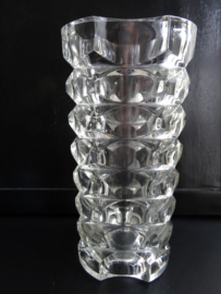 Vintage glazen vaas - dik glas - VERKOCHT