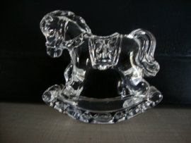Beeldje hobbelpaard - glas - VERKOCHT
