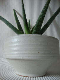 Witte aardewerk bloempot - VERKOCHT