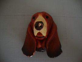 Vintage wanddecoratie - hond - kop - VERKOCHT