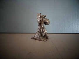 Zilveren miniatuur hondje - Schnauzer