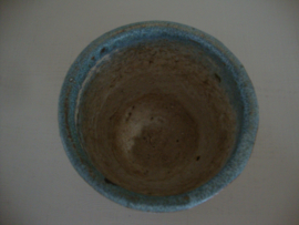 Vintage bloempotje blauw - VERKOCHT