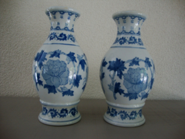Chinese vazen - blauw/wit - VERKOCHT