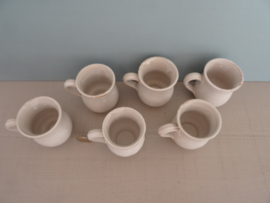 Set van 6 kopjes - keramiek - aardewerk - VERKOCHT