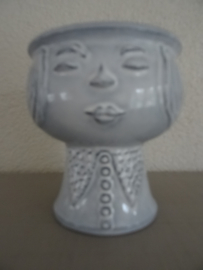 Vintage bloempot hoofd - VERKOCHT
