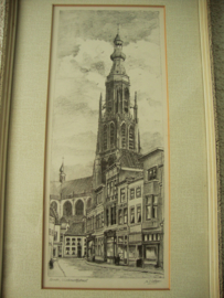 Prent Breda, Vischmarktstraat -  P. Vetter - VERKOCHT