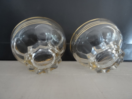 Vintage glazen schaaltjes - Set van 2